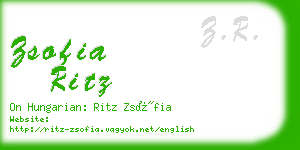 zsofia ritz business card